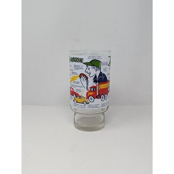 Vintage CB Jargon Drinking Glass-Barware-Collectible 1970's CB Radio Phrases Nov - Picture 1 of 7
